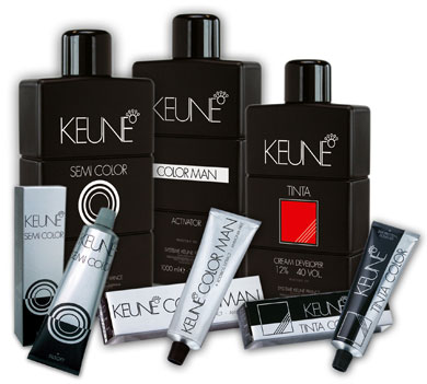 Keune hair color products